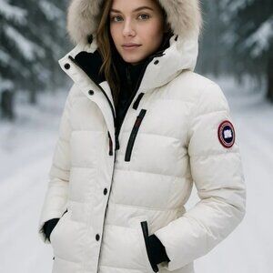 NWT Canada Weathergear White Puffer Faux Fur Size XL
